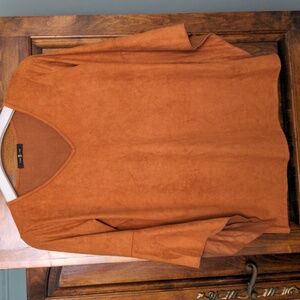 New Faux Suede Women's Top, Shirt, Tunic. M, Flared Sleeves, TimeLine Western